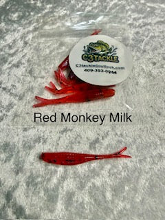 2 inch Skinny Minnow Red Monkey Milk