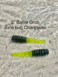 2" Battle Grub June Bug Chartreuse