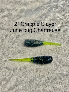 2" Crappie Slayer June Bug Chartreuse