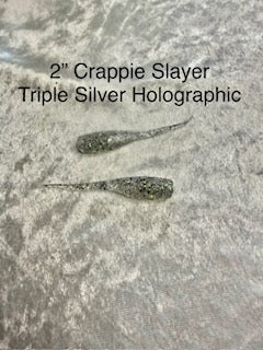 2" Crappie Slayer Triple Silver Holographic
