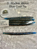 5" Wacker worm Red Shad