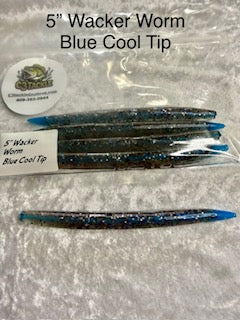 5" Wacker worm Blue Cool Tip