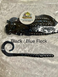 9 inch Ribbon Tail Black Blue Fleck