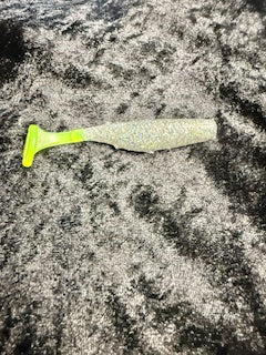 Triple Silver Holographic Chartreuse Tail 3" Flappin Minow