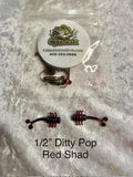 1/2 inch Ditty Pop Red Shad