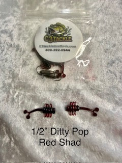 1/2 inch Ditty Pop Red Shad